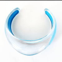 Aqua Blue Acrylic Resin Cuff Bracelet