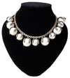 Black and White Embellished Ball Necklace