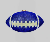 Dallas Cowboys Blue Crystal Football Clutch Purse