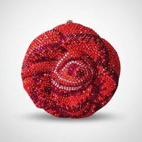 Red Crystal Rose Clutch