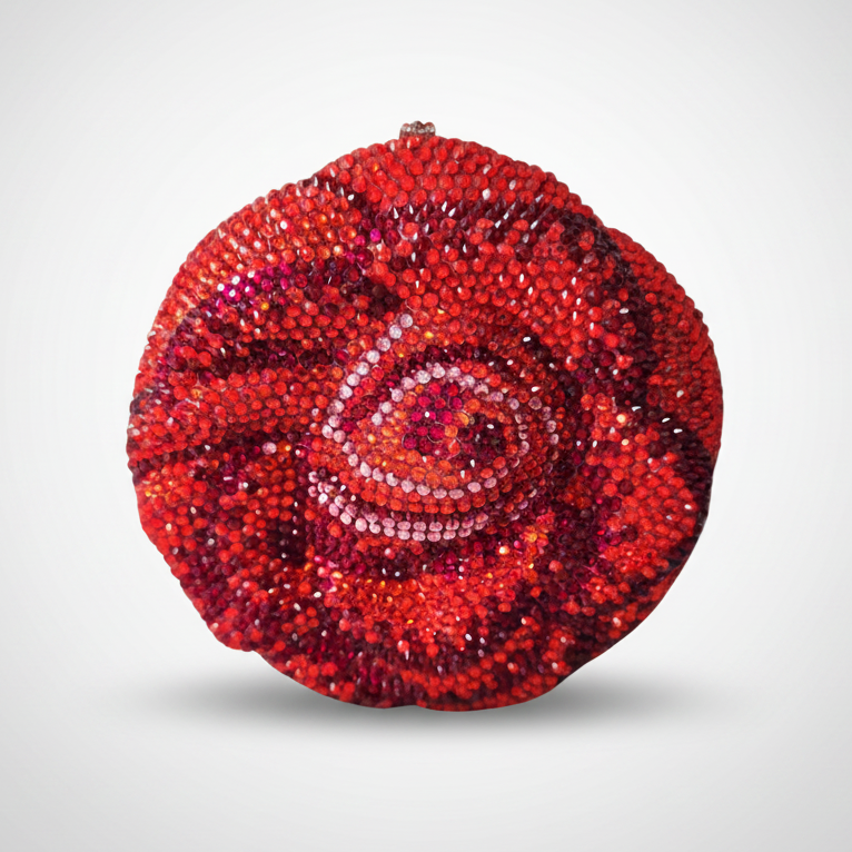 Red Crystal Rose Clutch