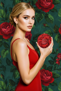 Red Crystal Rose Clutch