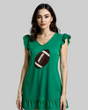 Green Sequin Football Mini Dress