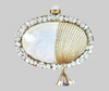 White Mother of Pearl Tassel Clutch