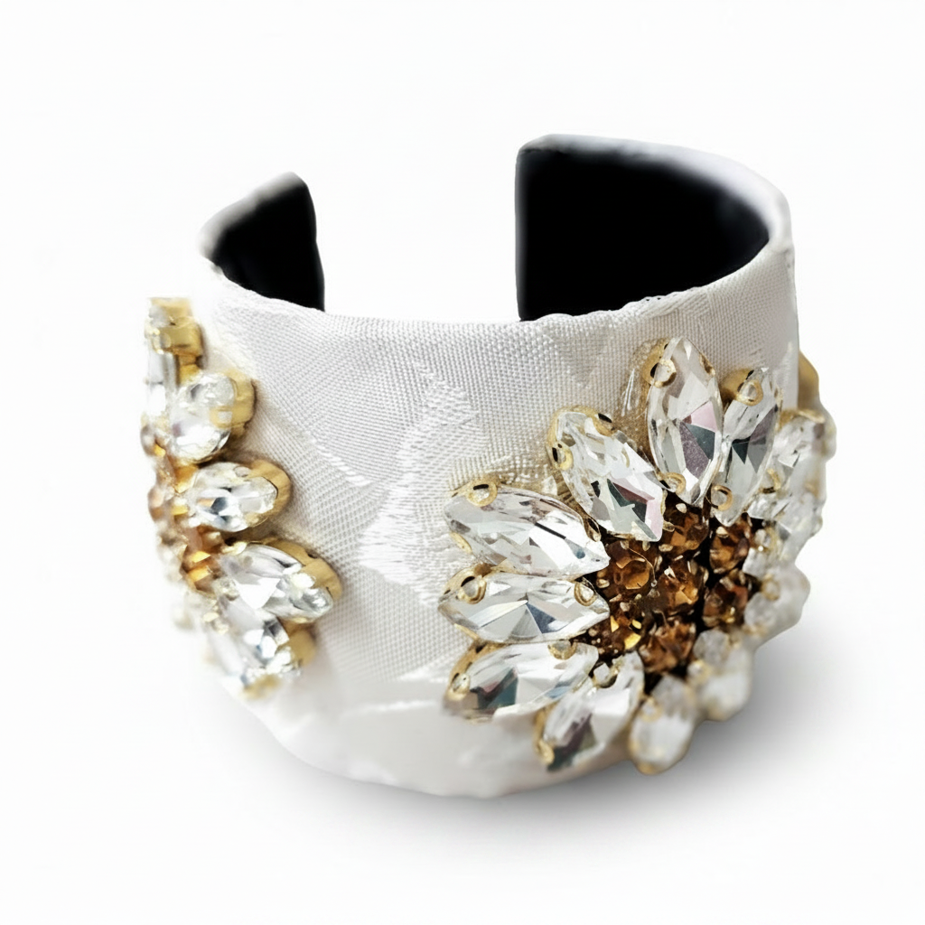 Sunflower Jeweled Cuff Bracelet
