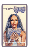 Black Crystal Bow Clutch