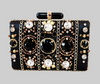 Black and Gold Jeweled Clutch