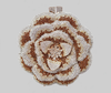 Gold and White Crystal Flower Clutch