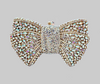 Iridescent Gold Crystal Bow Clutch