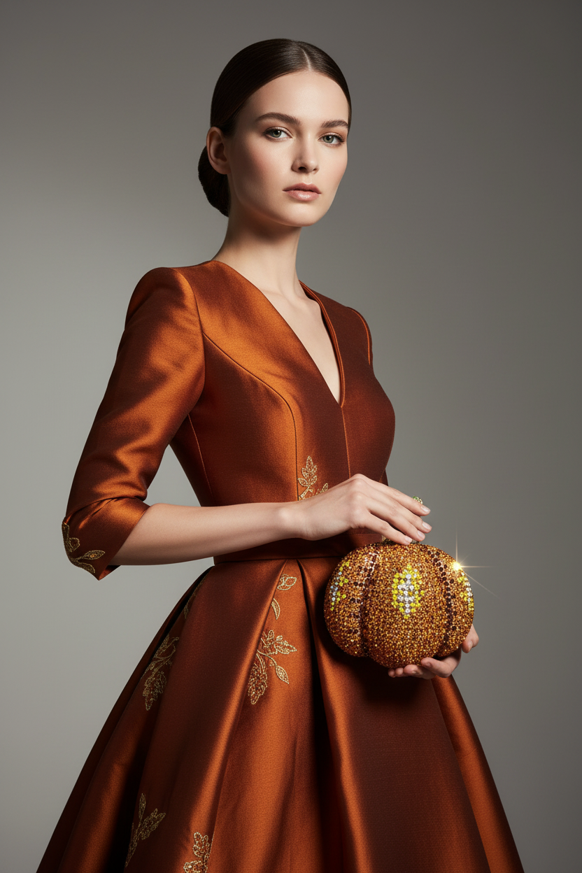Pumpkin Crystal Clutch