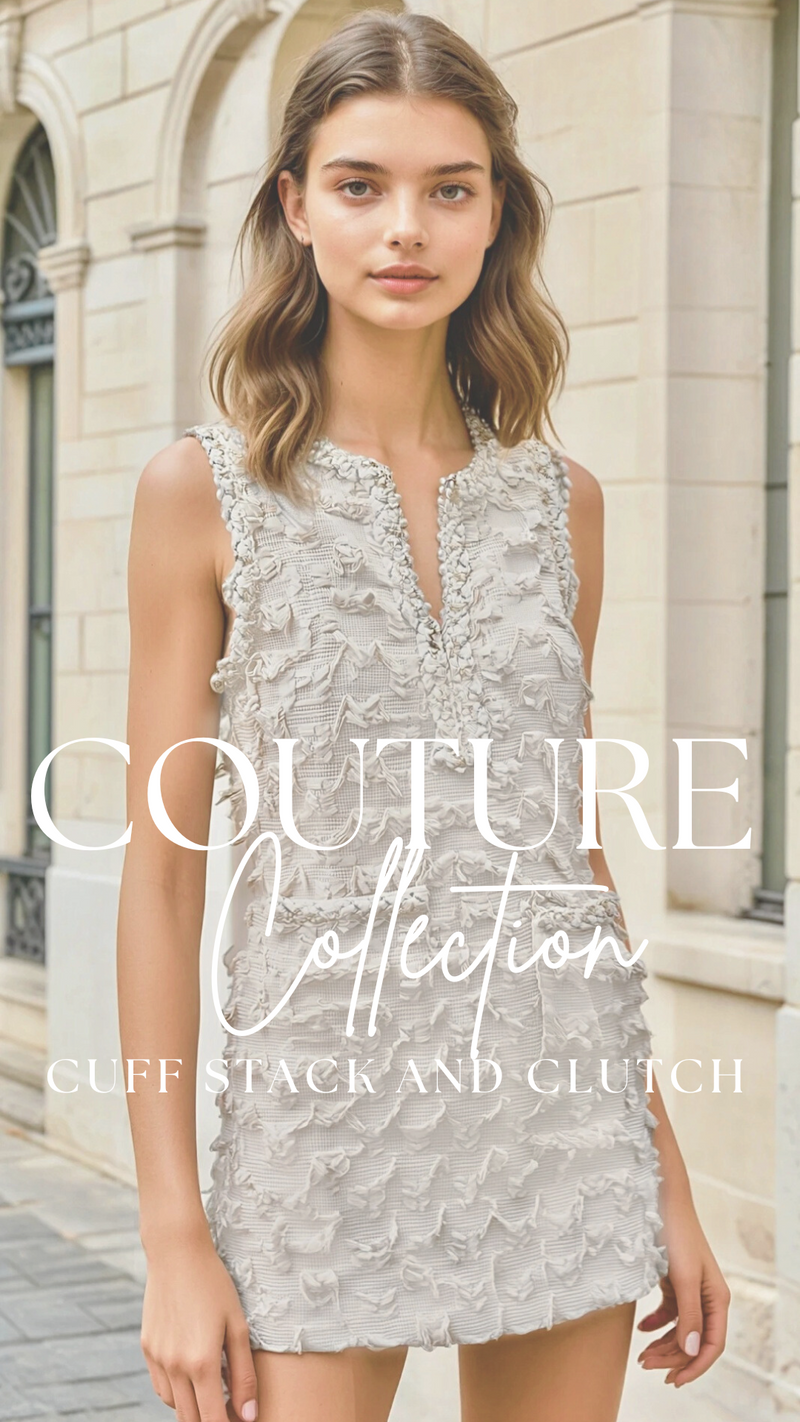 Ivory Tweed Mini Dress