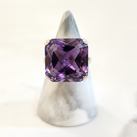 Sterling Silver Purple Aquamarine Ring