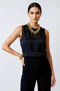 Antique Gold Chunky Necklace and Bracelet