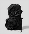 Black 3D Flower Mini Dress