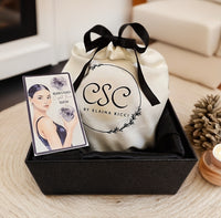 Black and Silver Flower Crystal Clutch