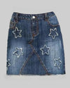 Blue Jean Stars Mini Skirt