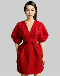 Red Butterfly Applique Dress