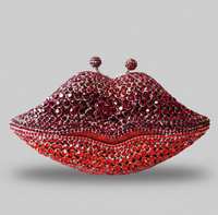Red Lips Crystal Clutch