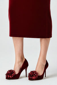 Red Flower Shoe Ornaments