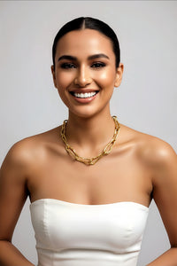 Goldtone Paperclip Necklace