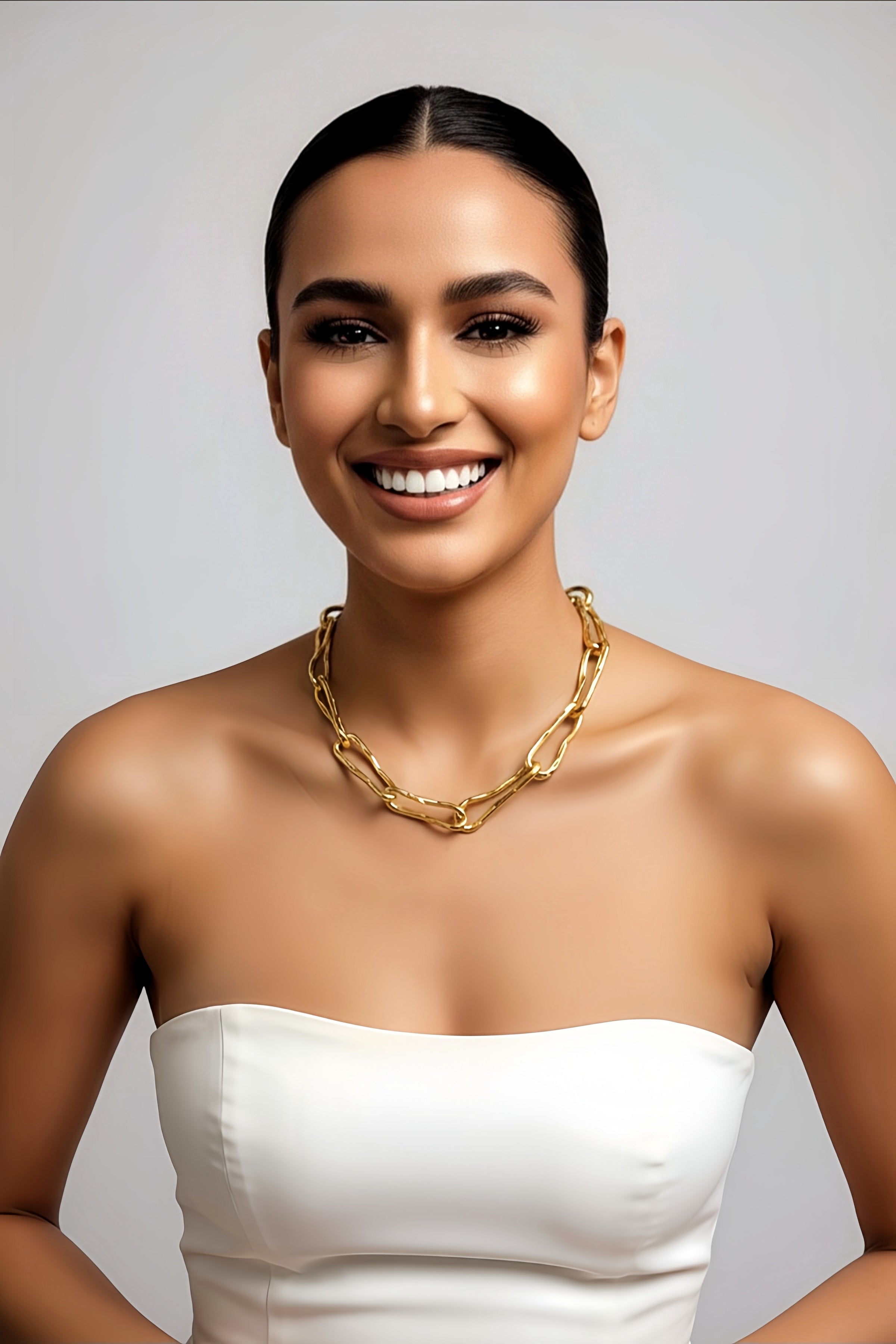 Goldtone Paperclip Necklace