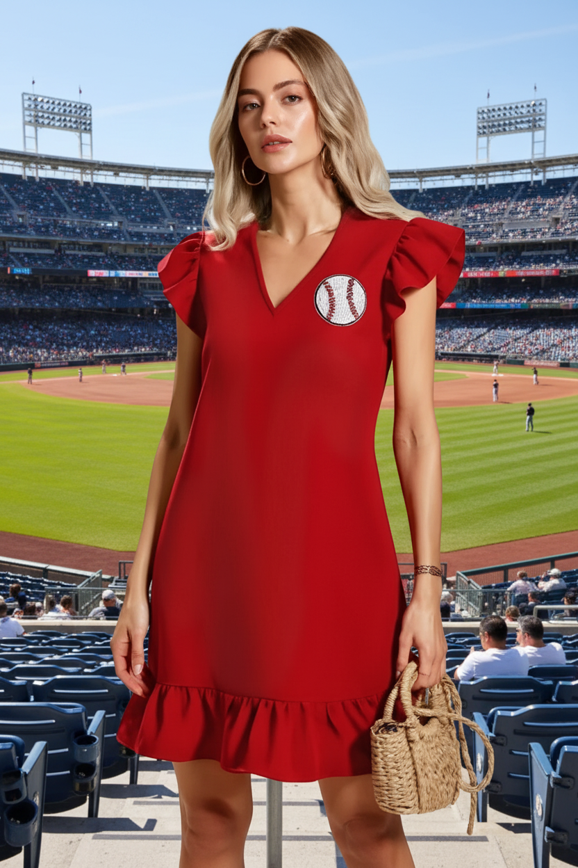 Red Baseball Dress