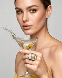 Sterling Silver Citrine Flower Ring