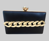 Black Gold Chained Clutch