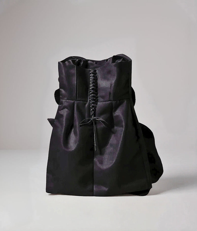 Black 3D Flower Mini Dress