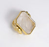 Goldtone Crystal Ring