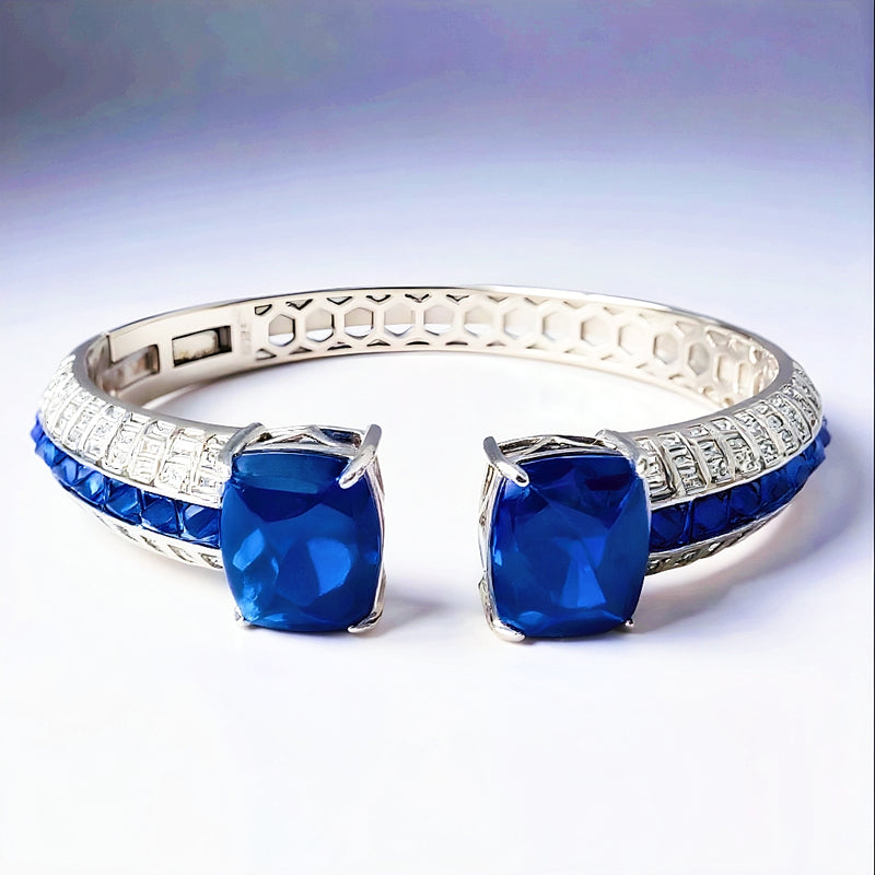 Sterling Silver Sapphire Cuff Bracelet