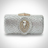 Silver and Gold Crystal Clutch