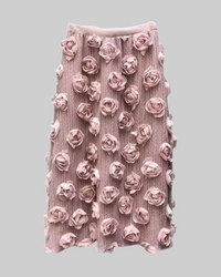 Pink 3D Flower Skirt
