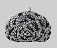 Black and White Flower Clutch