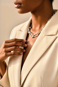 Silvertone Paperclip Necklace