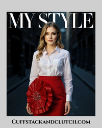 Red 3D Flower Pencil Skirt