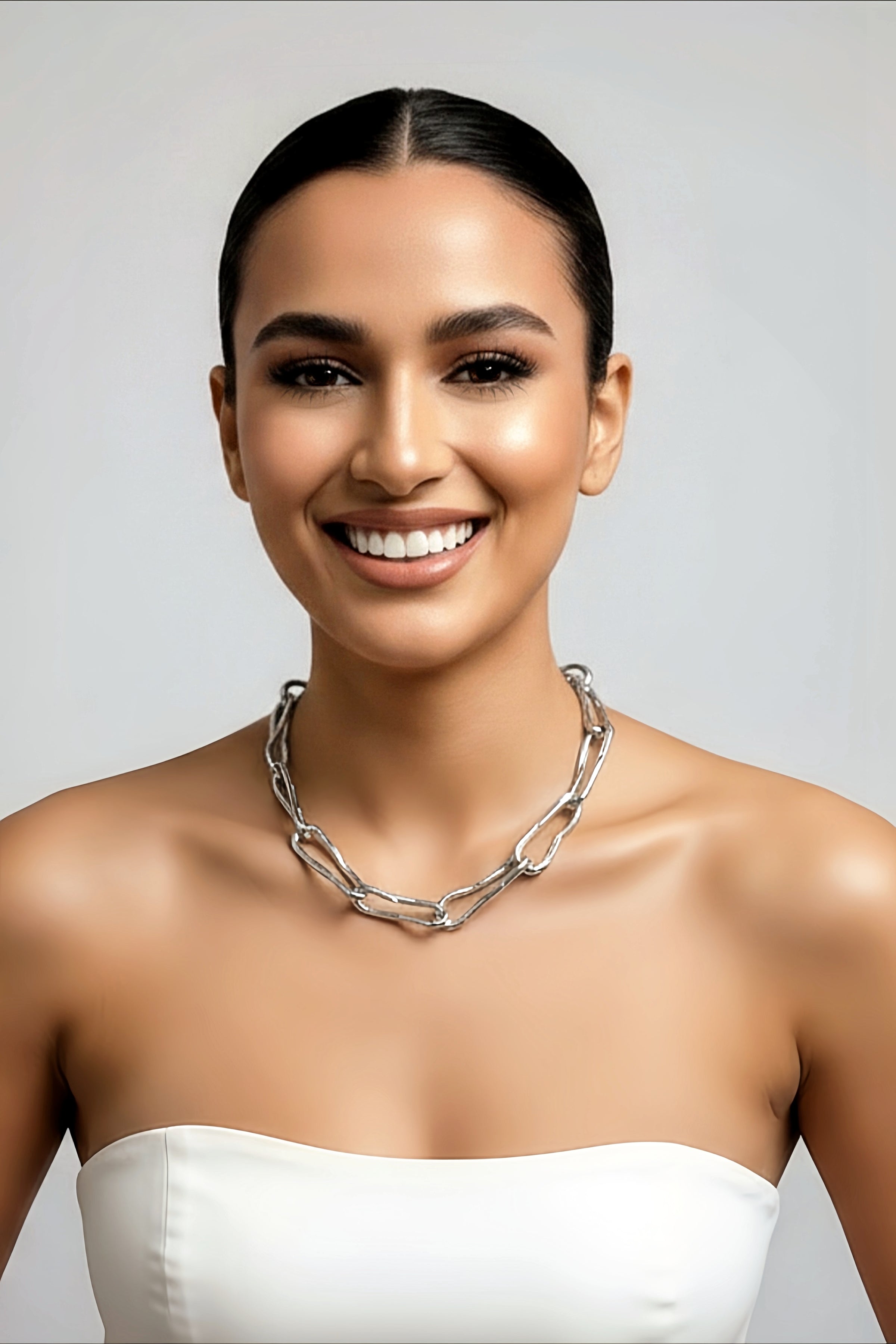 Silvertone Paperclip Necklace