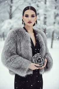 Black and Silver Flower Crystal Clutch