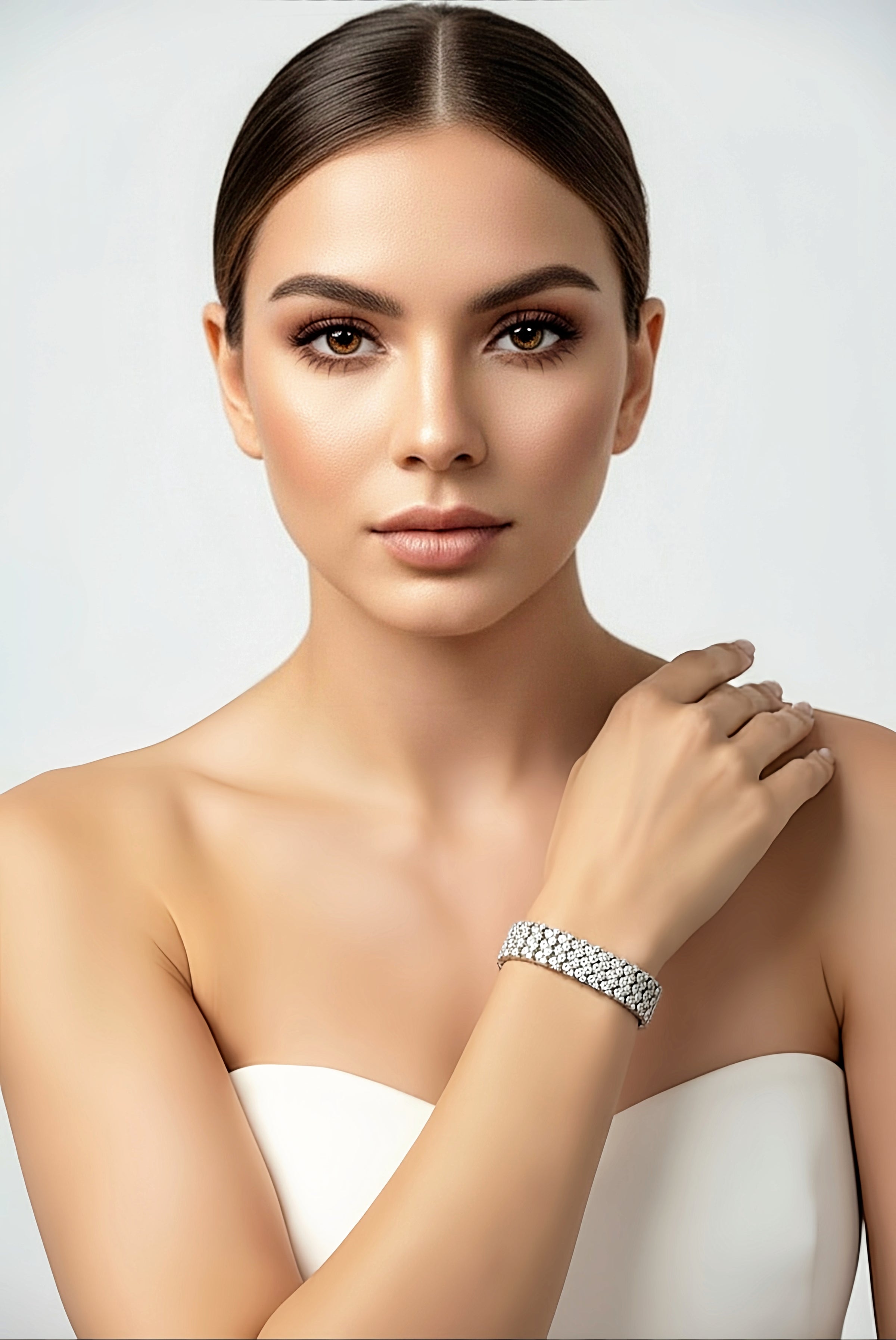 Sterling Silver Diamond Bracelet