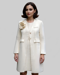 Ivory Satin Dress Coat