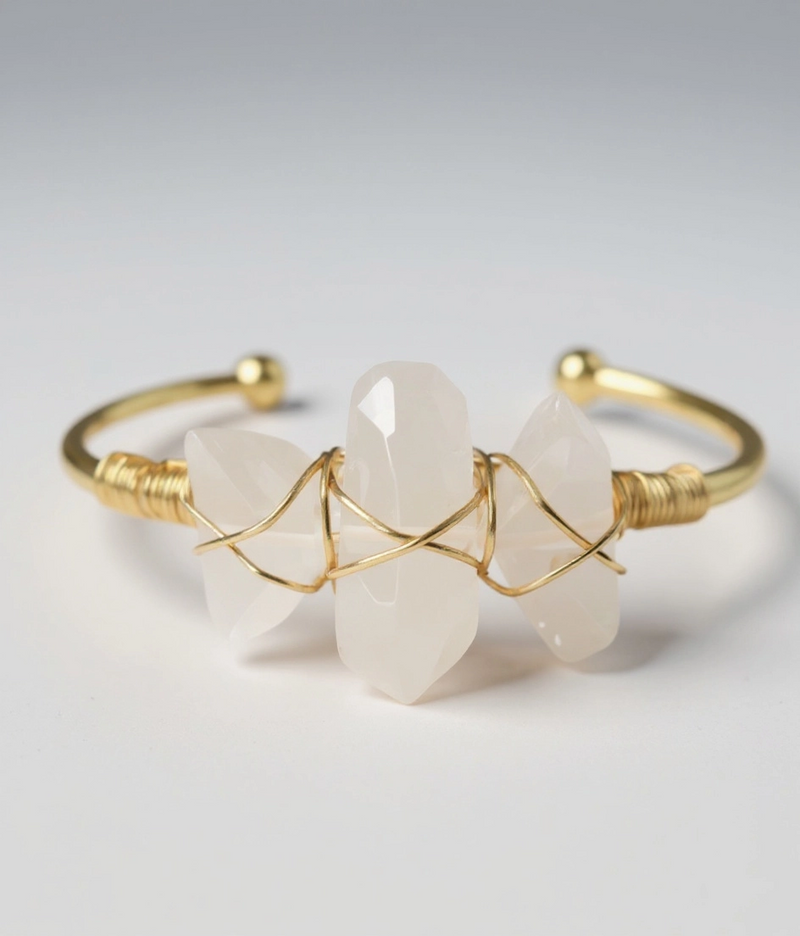 White Crystal Cuff Bracelet