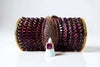 Purple Crystal Clutch and Sterling Silver Amethyst Rivet Ring