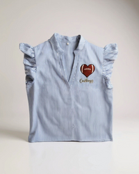Blue Striped Football Heart Dallas Cowboys Shirt