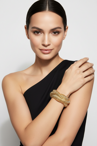 Gold Twist Cuff Bracelet