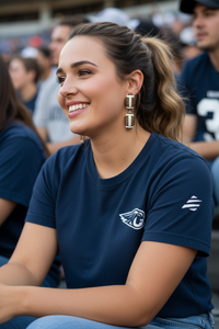 Football Dangle Earrings