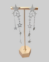 Silver Star Drop Earrings