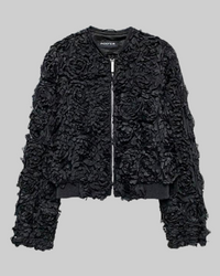 Black 3D Flower Jacket