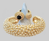 Gold Popcorn Cuff and Ring