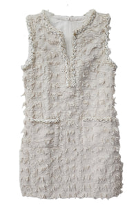 Ivory Tweed Mini Dress