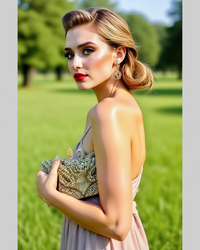 Gold Crystal Snake Clutch